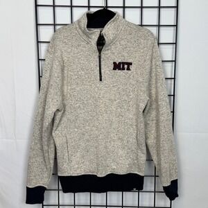 '47 Brand MIT Engineers Saranac Raglan Quarter-Zip Jacket Mens Large Gray Casual